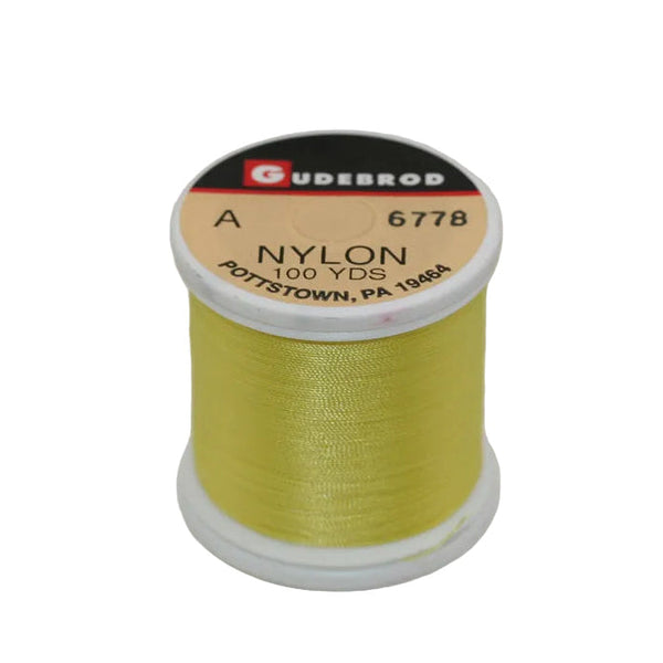 Gudebrod Nylon-Rutenbindegarn Zitronengelb 6778 – A, 100 yd