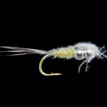 Marc Petitjean MP 131D – CDC-Baetis-Nymphe mit zwei Silberperlen