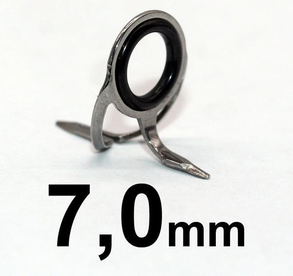 SiC-Leitring 7,0 mm Silber – für den Rutenbau