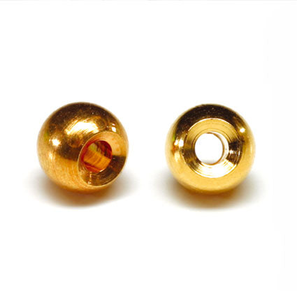 Messingperlen - Gold - mittel 4 mm