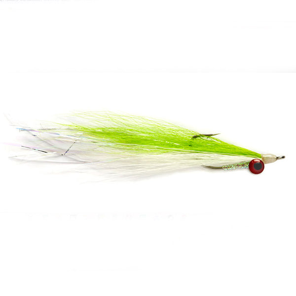 Deep water Clouser chartreuse/white