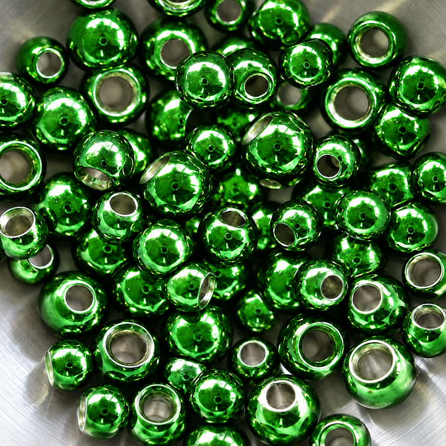 Messingperlen - farbig 2,8 mm metallic grün