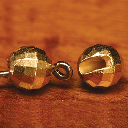 Tungsten Facettenperlen mit Schlitz – Gold