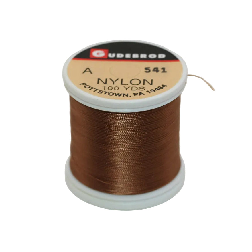 Gudebrod Nylon-Rutenbindegarn Mittelbraun 541 – A, 100 yd