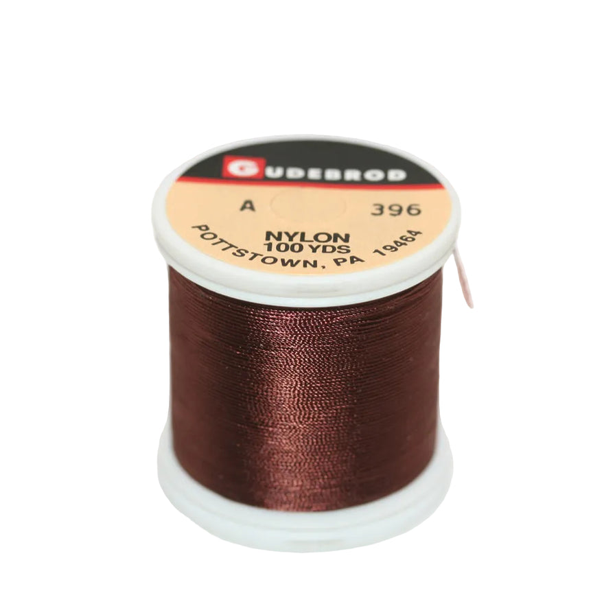 Gudebrod Nylon-Rutenbindegarn Dunkelbraun 396 – A, 100 yd