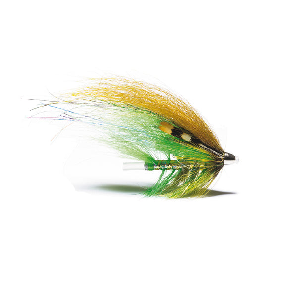 Light Olive 8 cm – Lachs-Tubenfliege grün/gelb