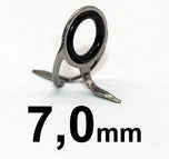SiC-Leitring 7,0 mm Silber – für den Rutenbau