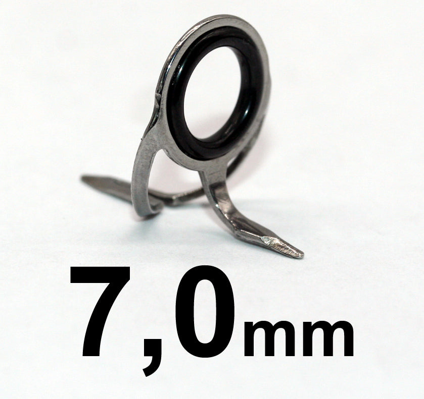 SiC-Leitring 7,0 mm Silber – für den Rutenbau