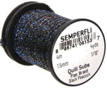 Semperfli Quill Subs Flat Braid – Black Peacock