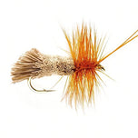 Goddard Sedge Natural – Köcherfliegen-Trockenfliege mit dichtem Rehhaarkörper, orangebrauner Hechel und langen Fühlern