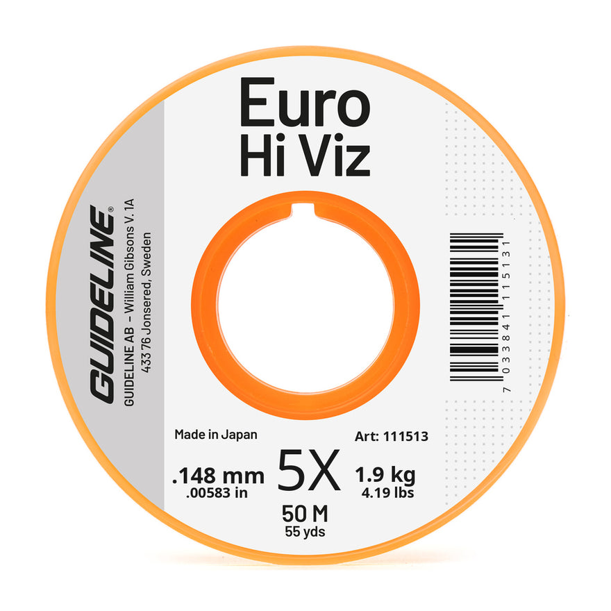 Guideline Euro Hi Viz 5X – Euro-Nymphing Vorfachmaterial 0,15 mm
