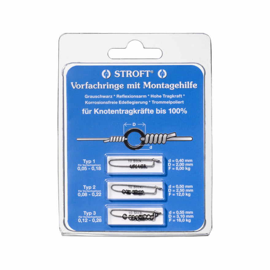 Stroft Vorfachringe  3er Pack - 8kg-12kg-16kg - 30Stück